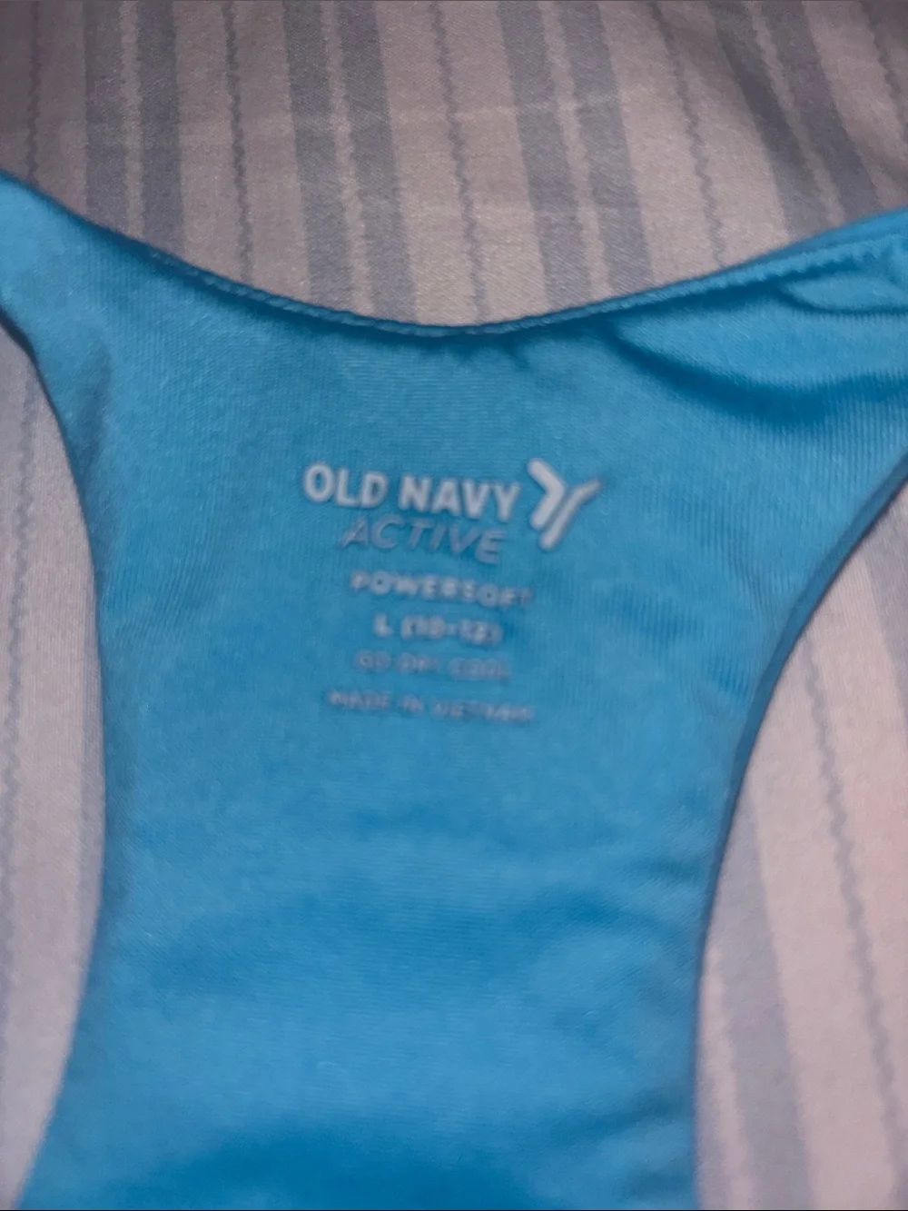 Old Navy Blue Cropped High-Neck Tank